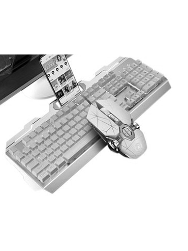 Teclado blanco YINDIAO Golden Wolf V2 Iridescence