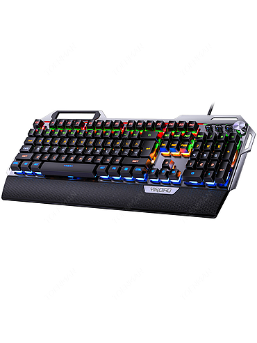 Teclado Gamer Retroiluminado Metalico Mecanico Yindao K100 Negro