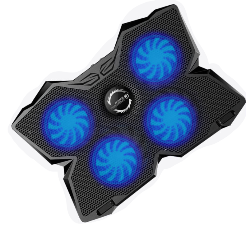 Cooler Pad Gamer Silencioso 4 Ventiladores Negro