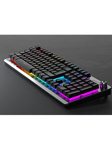 Teclado negro retroiluminado Wolverine K002 Iridiscence